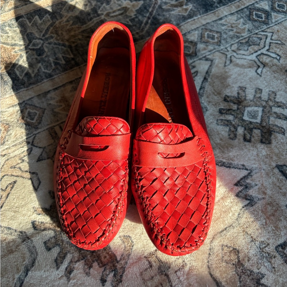 Red Leather Loafers